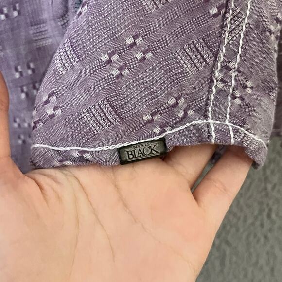 Buckle Black Shirt Large Athletic Fit Long Sleeve Button Down Western Cowgirl - Picture 7 of 15